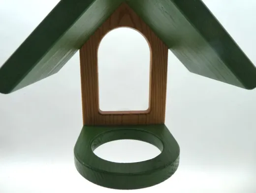 Grünes Vogelfutterhaus "Nils", für die Fensterscheibe
