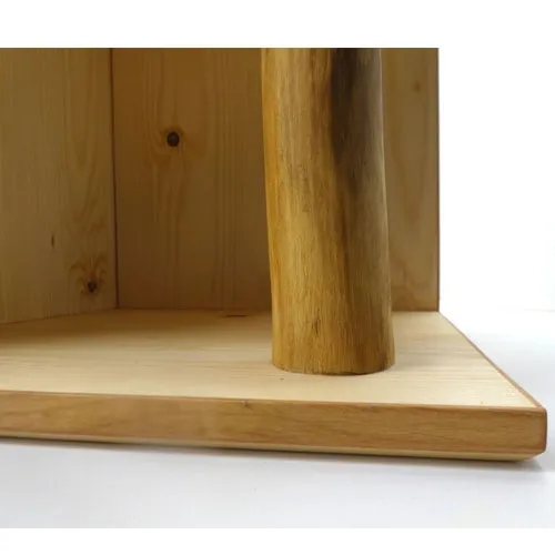 Pflanzentisch "Cube" Echtholz mit Robinienast – Klassisch & Vielseitig