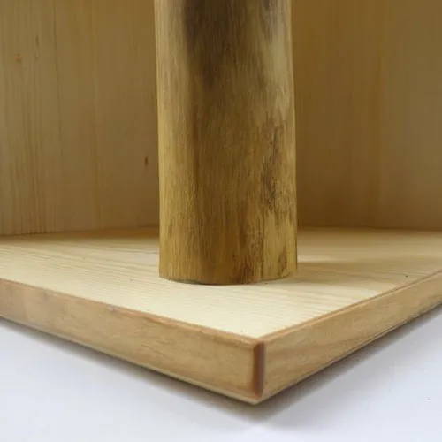 Pflanzentisch "Cube" Echtholz mit Robinienast – Klassisch & Vielseitig