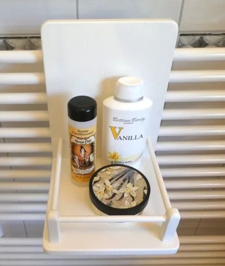 Heizkörperregal Bad – Weißes Regal zur Befestigung am Badheizkörper