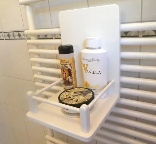 Heizkörperregal Bad – Weißes Regal zur Befestigung am Badheizkörper Heizkörperregal Bad – Weißes Regal zur Befestigung am Badheizkörper