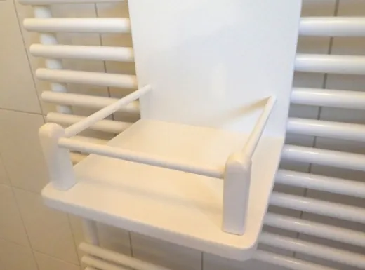 Heizkörperregal Bad – Weißes Regal zur Befestigung am Badheizkörper