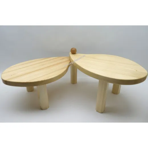 Doppelter Pflanzentisch "Blätter", verstellbar, Fichte