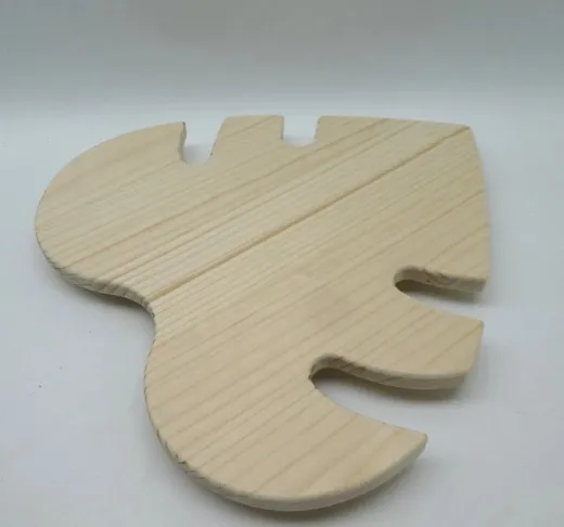 Großer Untersetzer "Monstera", ca. 29x29cm, Fichte