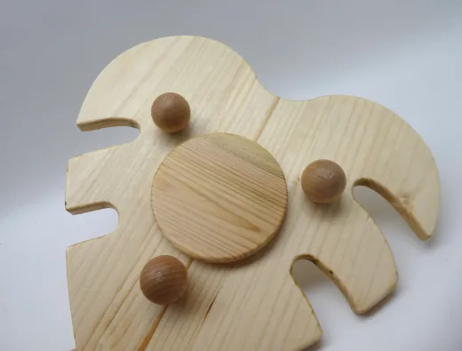 Pflanzentisch "Monstera", ca. 29x29cm, Fichte