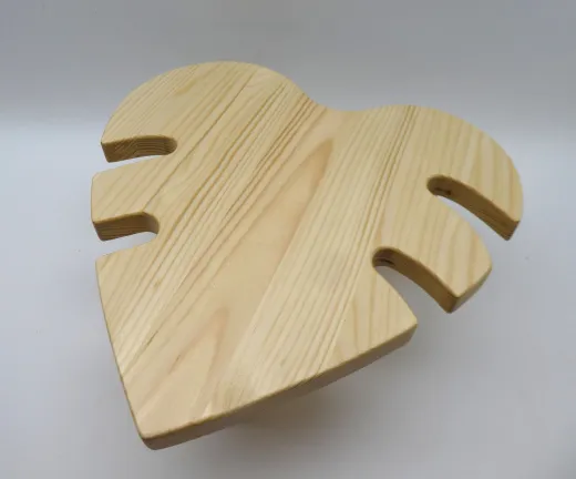 Pflanzentisch "Monstera", ca. 29x29cm, Fichte, Einzelstück