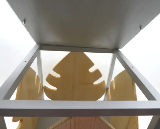 Pflanzentisch "Monstera" silbergrau