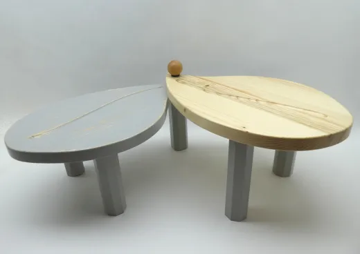 Doppelter Pflanzentisch "Blätter" shabby, verstellbar Doppelter Pflanzentisch "Blätter" shabby, verstellbar