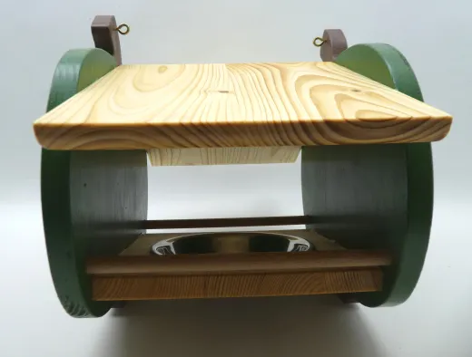 Vogelfutterhaus "Grüner Apfel", Holz, zum Aufhängen