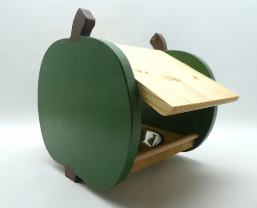 Vogelfutterhaus "Grüner Apfel", Holz, zum Aufhängen