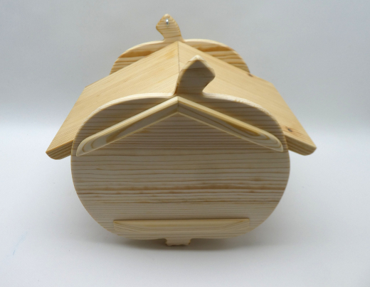 Vogelfutterhaus &quote;Apfel&quote;, Fichtenholz, zum Aufhängen